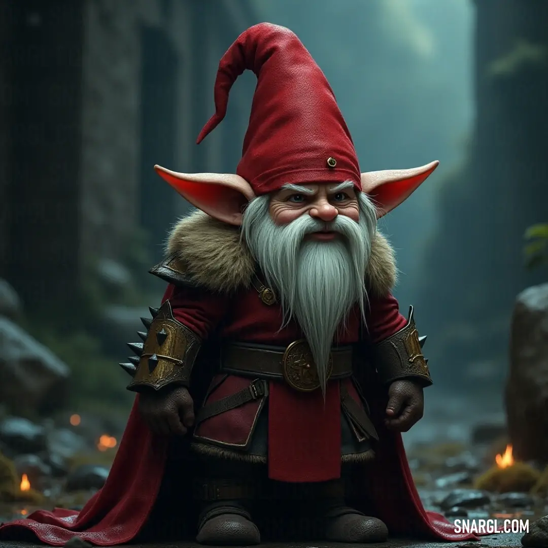 A charming Tomte Gustav on a mossy rock, holding a glowing candle in the forest. A charming Tomte Gustav, dressed in vibrant red garb, sits on a mossy rock in the tranquil forest, holding a slender candle that flickers gently in the breeze, filling the scene with a warm and inviting glow.
