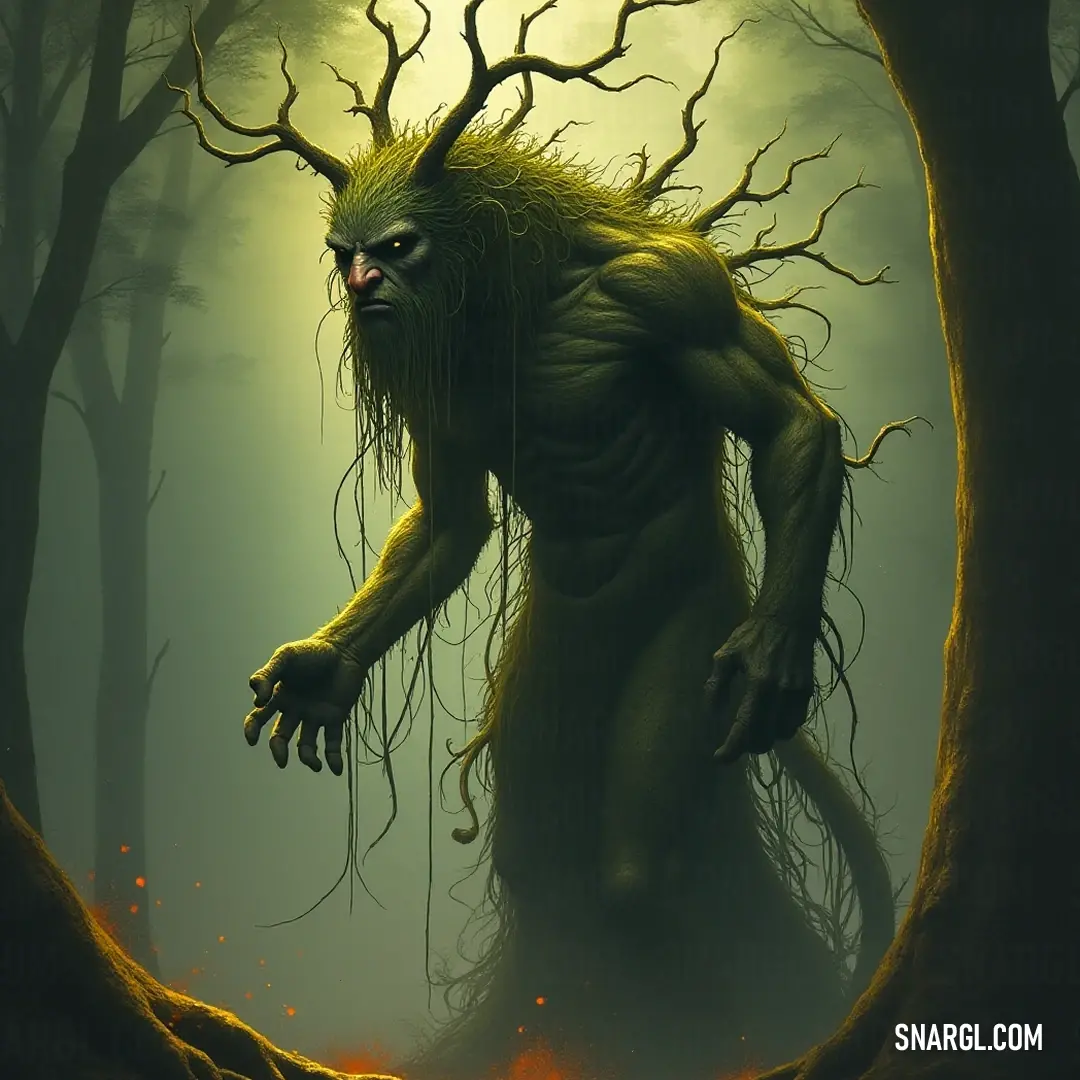 Discover the enigmatic Creepy Tree Sage, whose eerie expression and long, flowing hair evoke an unsettling presence in the heart of the mystical fog-shrouded forest. In a shadowy corner of the forest, a Creepy Tree Sage emerges, its tangled hair resembling twisted branches. With a haunting demon-like visage, it stares from behind a veil of swirling smoke and flickering flames, adding an air of mystery.