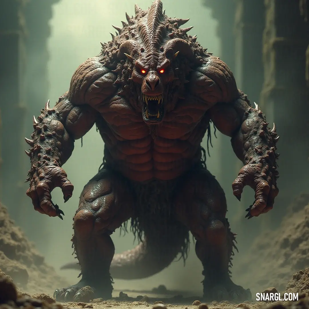 Majestic Typhon: Guardian of the Dark Cave The colossal Typhon lurks in a shadowy cave, illuminated by a single beam of light highlighting his massive head and razor-sharp claws, evoking a sense of awe and trepidation as he embodies the raw power of nature's fury.
