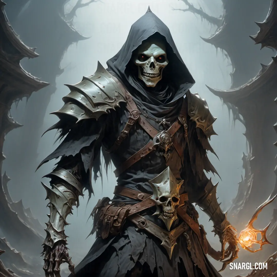 Undead wearing a hooded outfit and holding a glowing ball in his hand