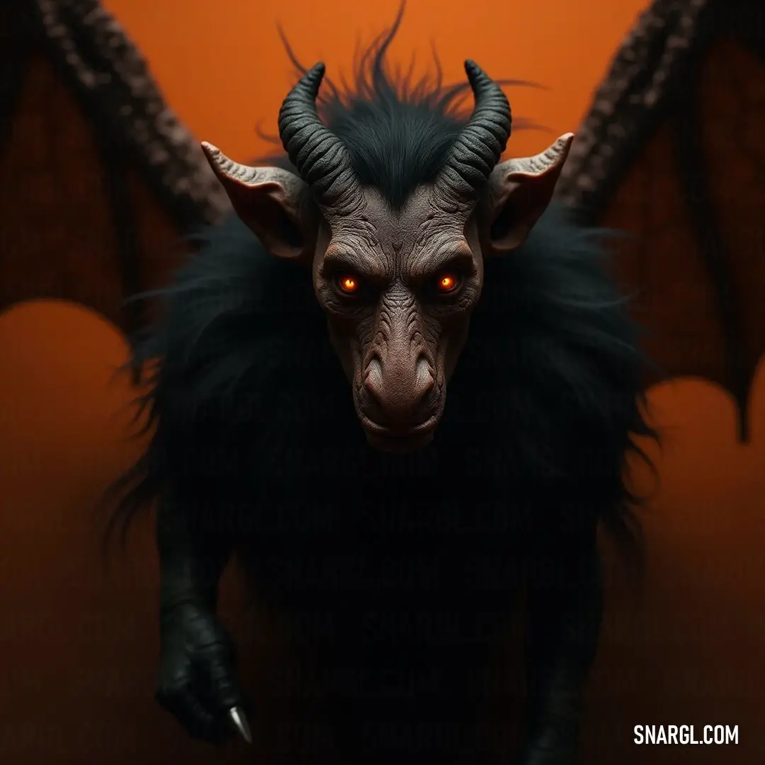 An intimidating Valac depicted against a dramatic red background, embodying darkness and power. A strikingly demonic figure of Valac, adorned with imposing horns, stands menacingly against a vivid red background that amplifies his fierce demeanor.