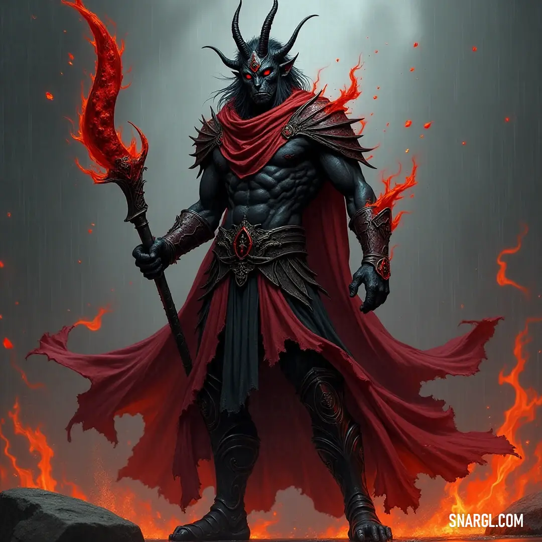 Valorian Flameshade, cloaked in a billowing red cape, stands confidently, her majestic figure capturing the essence of strength and elegance amidst a backdrop of vivid colors. In a dramatic scene, Valorian Flameshade appears adorned in a flowing red cape, her fierce stature and presence enhanced by the rich, bold colors that envelop her, calling forth an air of grandeur and mystique.