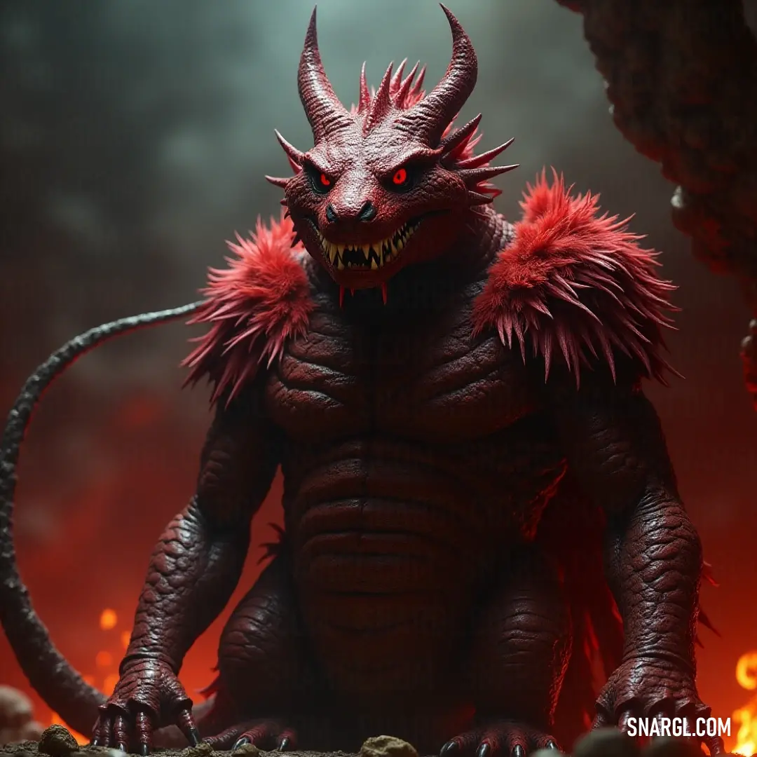 Ominous Demonic Volcanic Drake with haunting red eyes, embodying mystery and power from the depths of mythical lands. A mysterious Demonic Volcanic Drake features ominous red eyes that seem to glow with an otherworldly fire. Its fearsome silhouette hints at untold stories within the mythical realm, intriguing all who dare to gaze upon it.
