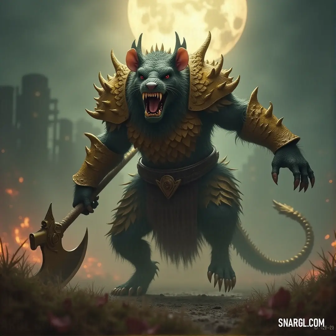 A colossal Warpstorm Beast with an oversized head stands in the eye of a fierce storm, its massive presence awe-inspiring yet oddly whimsical. A comical depiction of a gigantic Warpstorm Beast with a colossal head, its exaggerated features making it appear both intimidating and oddly amusing as it looms against the swirling chaos of the storm.