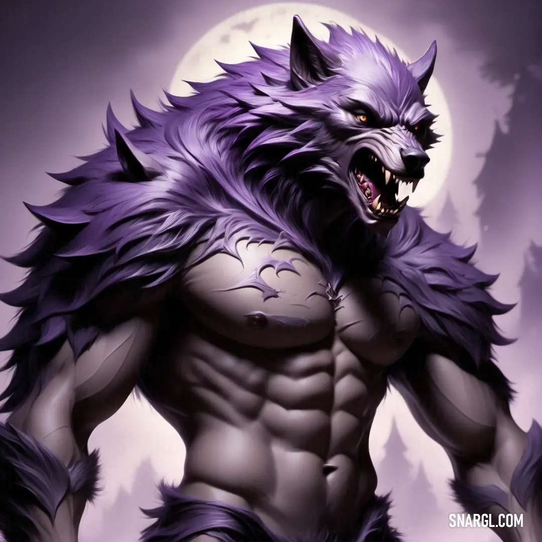 Wolf with a big grin on his face and chest