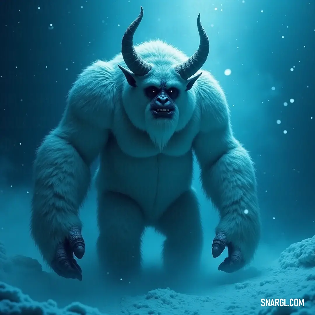 A magnificent, furry Winter Warden with impressive horns gazes across the snow-blanketed terrain, bathed in the soft glow of stars, representing the essence of wintry magic and bravery in nature's embrace. A majestic, furry Winter Warden with large horns stands on a snowy landscape, its expressive features framed by shimmering stars that twinkle overhead, embodying the spirit of winter and the rush of adventure under the night sky.