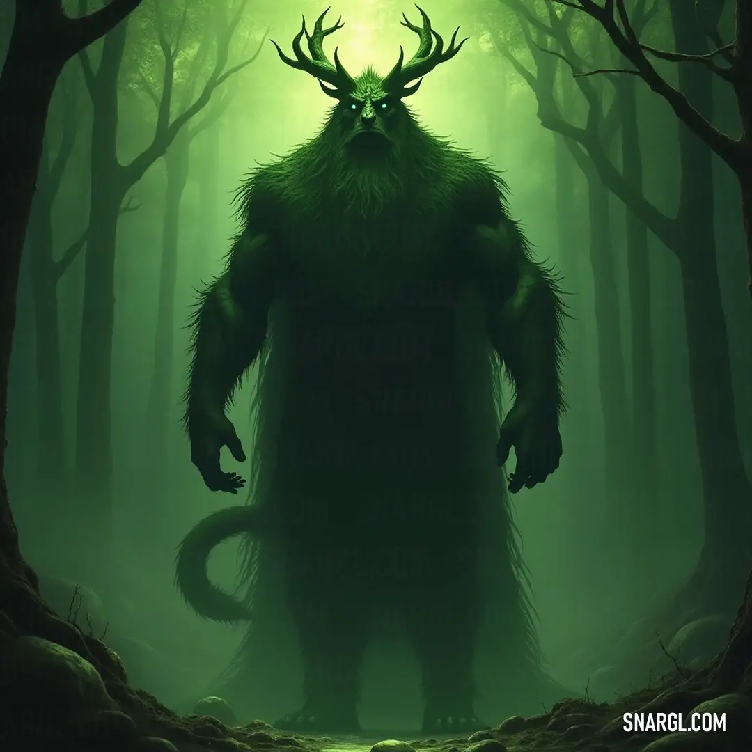 Majestic Woodland King dominates the peaceful forest scene, his grand horns and stature symbolizing nature's timeless resilience and power. A majestic Woodland King, adorned with grand horns and an aura of authority, stands firmly amidst the tranquil forest, exuding an air of ancient wisdom and unyielding strength.