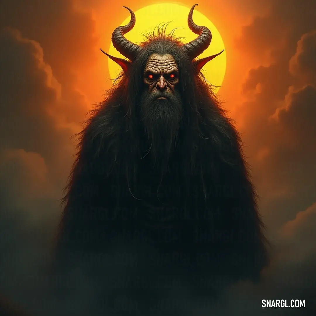 This captivating painting depicts a Yaga adorned with impressive horns, framed by the radiant glow of a full moon, immersing the viewer in a world of myth and magic. A hauntingly beautiful painting of a Yaga with majestic horns stands against the backdrop of a full moon, capturing the essence of folklore through vivid imagery that tells tales of enchantment and mystery.