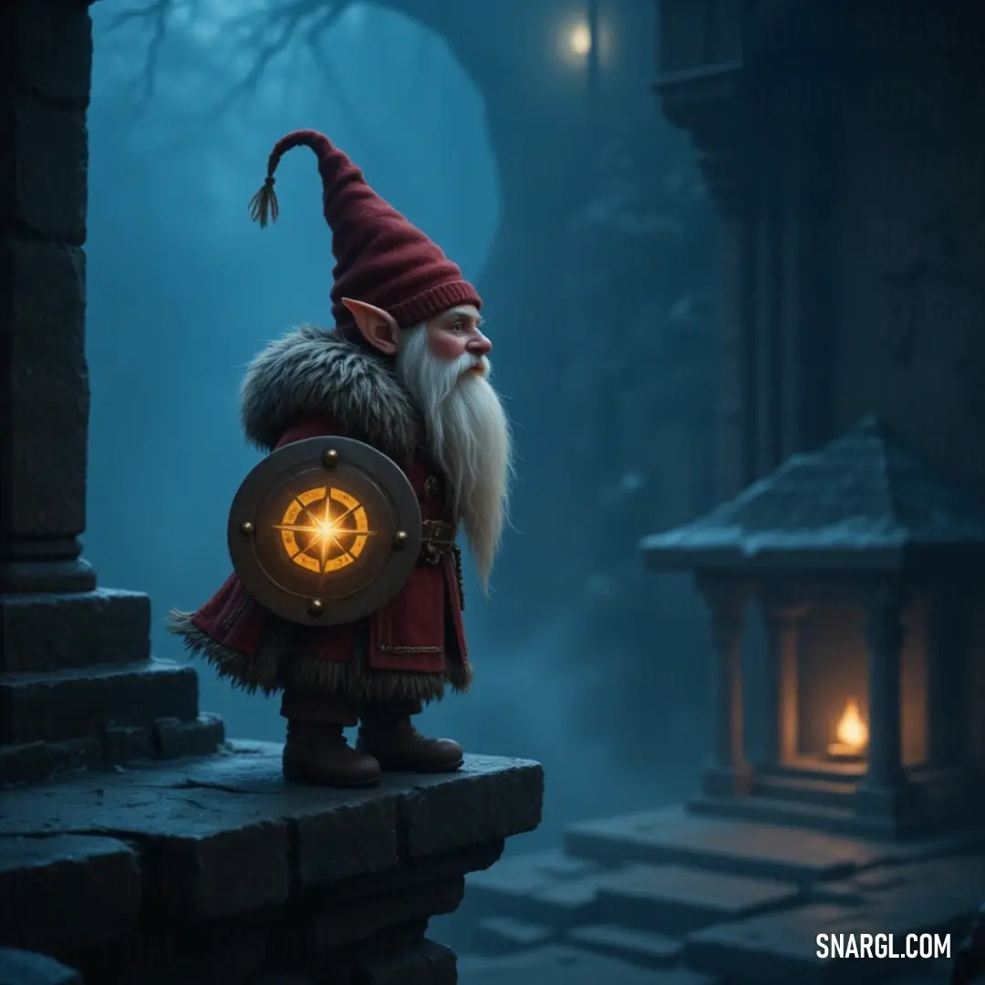 In the heart of a shadowy forest, Ylva stands proudly on a ledge, a glowing light illuminating her face as she balances a lantern in one hand, embodying the hope and magic that persists even in the darkest nights.