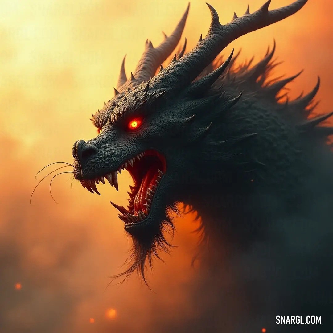 The fearsome Yurei King with red eyes and sharp teeth hovers in a glowing sky, exuding an eerie and supernatural energy. A fearsome Yurei King with fiery red eyes and razor-sharp teeth hovers in the sky, surrounded by a radiant yellow glow, conjuring an aura of dread and supernatural energy that resonates with the very fabric of night.