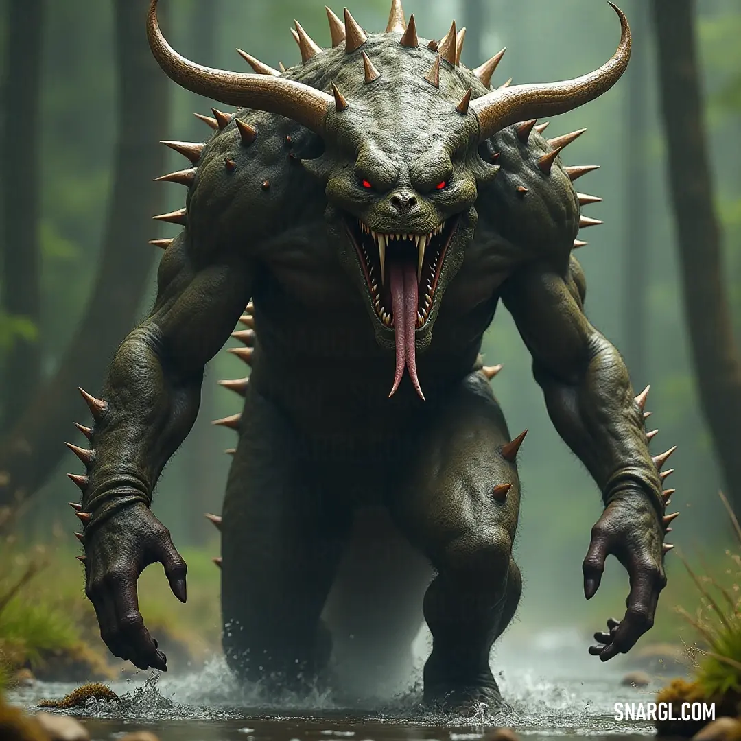 Zalkor: The Terrifying Presence of a Mighty Beast Zalkor, a formidable creature, opens its jaws wide, revealing jagged teeth and an intense gaze. The raw power emanating from its figure showcases its supremacy in a world where predators reign, challenging all who dare approach.